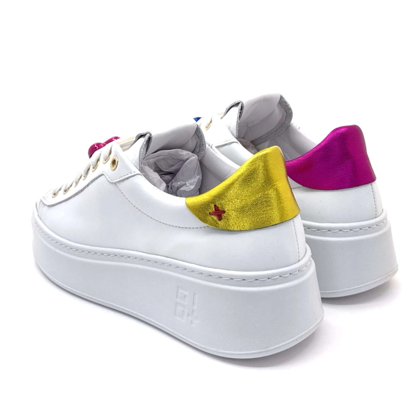 Gio+ Pia328a Cuir Blanc Metal Rose Jaune Bijoux Coeur PIA328A - COMBI - WHITE CUORI Printemps Eté 2025