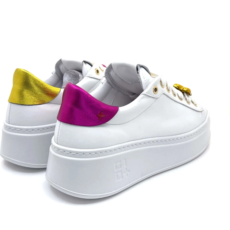 Gio+ Pia328a Cuir Blanc Metal Rose Jaune Bijoux Coeur PIA328A - COMBI - WHITE CUORI Printemps Eté 2025