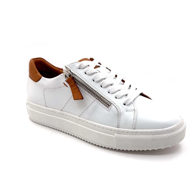 Ivoire 109317 Cuir Blanc Marron 109317 - M.WHITE Printemps Eté 2025