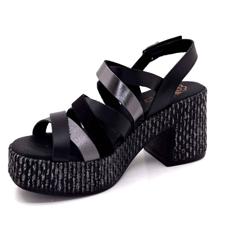 Porronet 7072 Cuir Noir 7072 - NEGRO PLOMBO Printemps Eté 2025