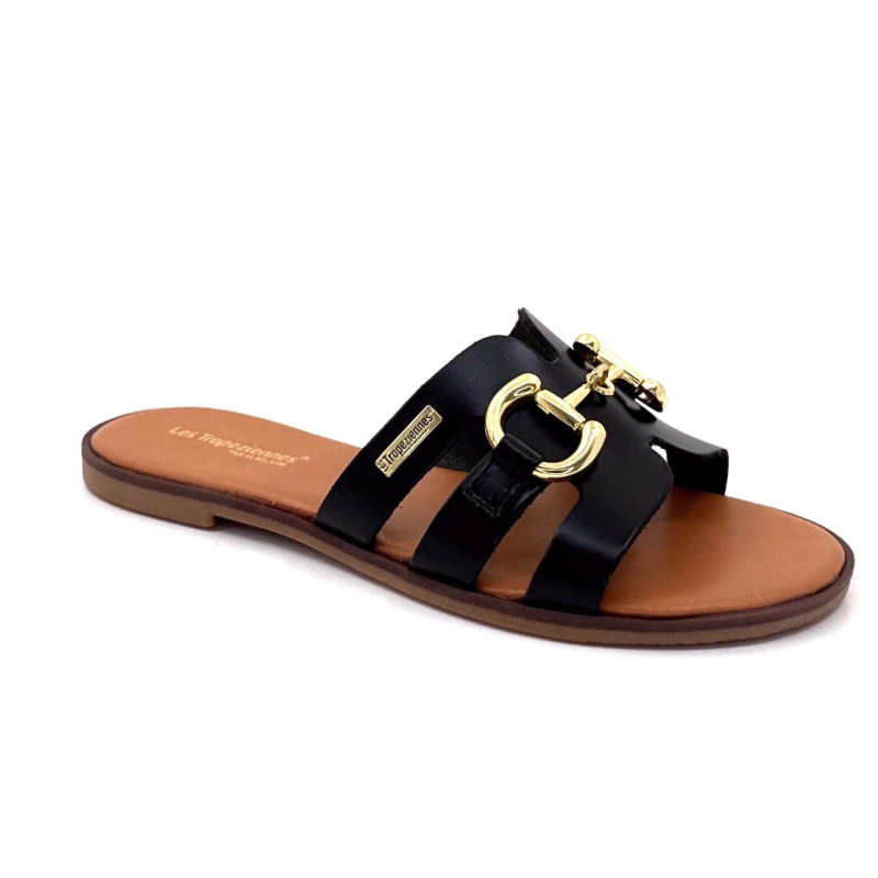 Les Tropeziennes 330590 Hamia Cuir Noir 330590 HAMIA F - NOIR Printemps Eté 2025