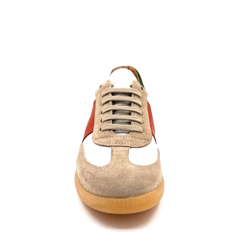 BLG 86 08200 Daim Beige Cuir Blanc Vert Brique 08200 - SER CRUDO + NAPPA BLANCO Printemps Eté 2025