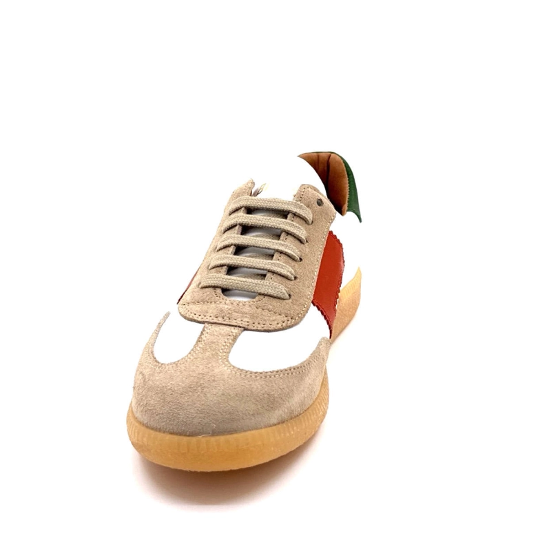 BLG 86 08200 Daim Beige Cuir Blanc Vert Brique 08200 - SER CRUDO + NAPPA BLANCO Printemps Eté 2025