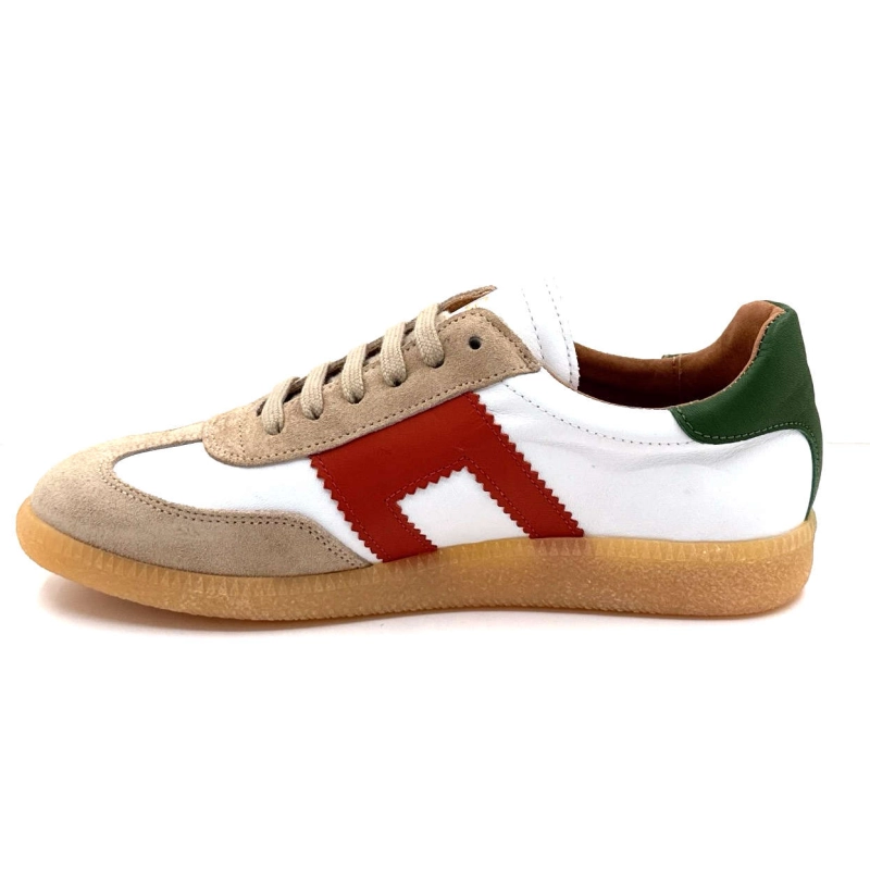BLG 86 08200 Daim Beige Cuir Blanc Vert Brique 08200 - SER CRUDO + NAPPA BLANCO Printemps Eté 2025