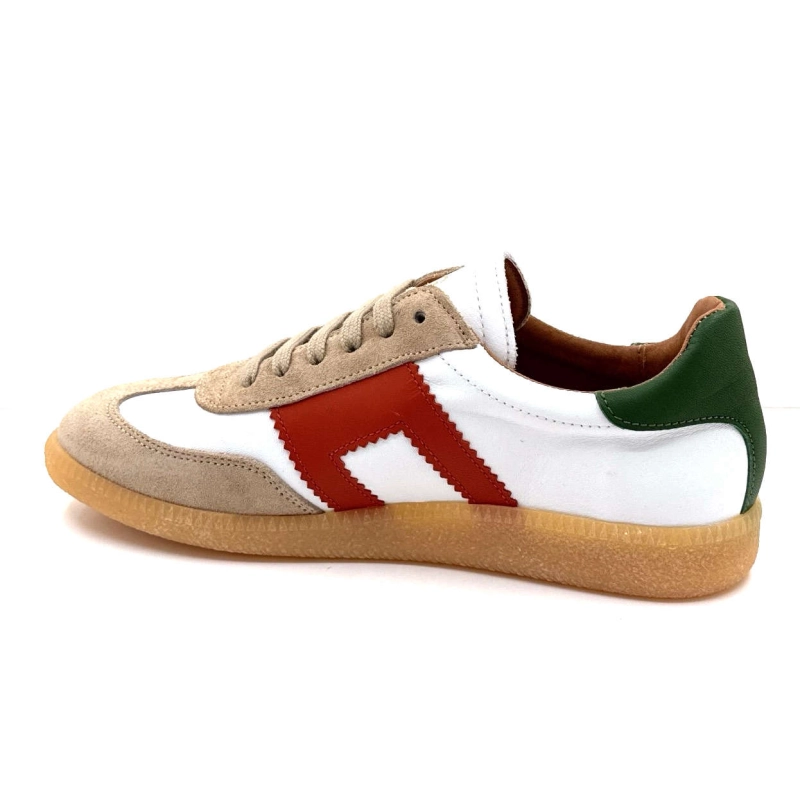 BLG 86 08200 Daim Beige Cuir Blanc Vert Brique 08200 - SER CRUDO + NAPPA BLANCO Printemps Eté 2025