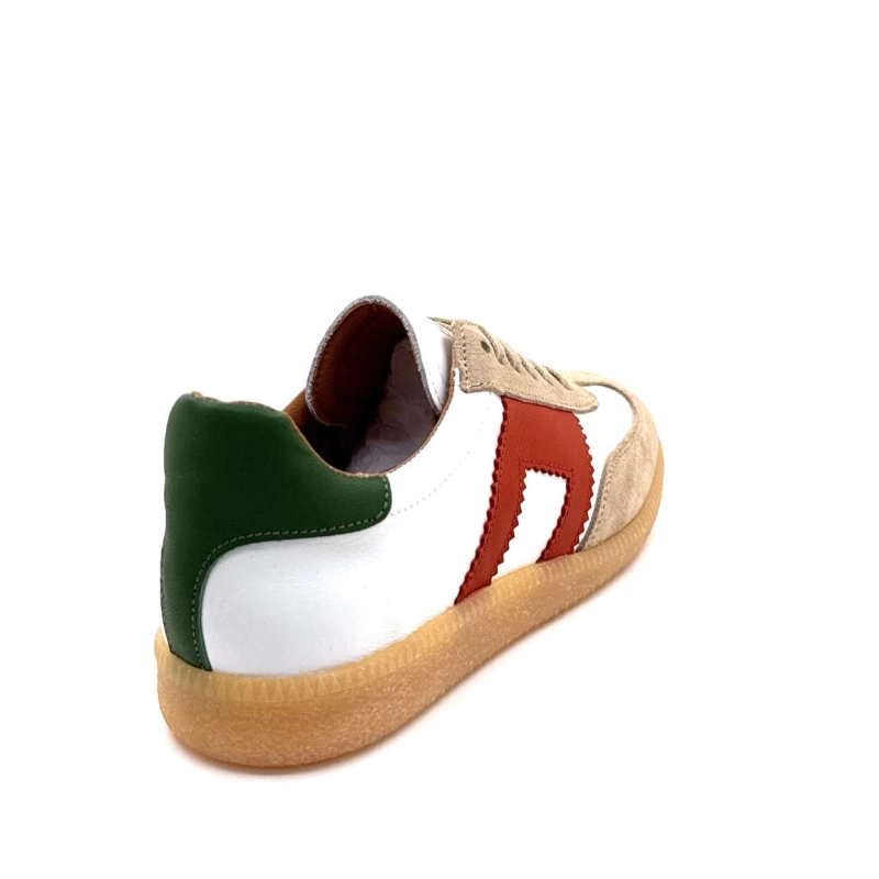 BLG 86 08200 Daim Beige Cuir Blanc Vert Brique 08200 - SER CRUDO + NAPPA BLANCO Printemps Eté 2025