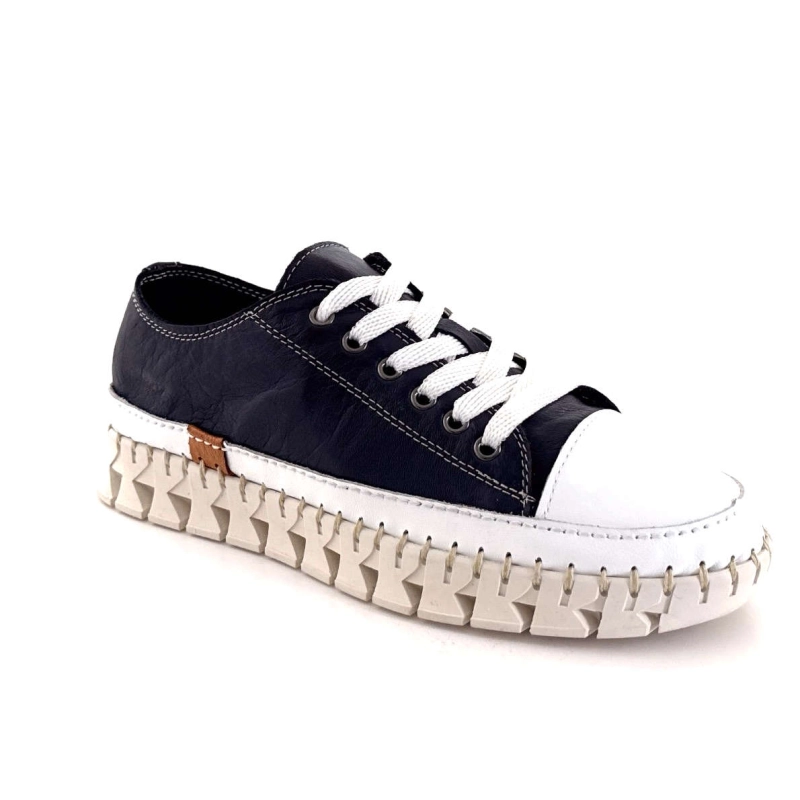 Ivoire Ya180 Cuir Marine YA180 LACETS - DEEP OCEAN / WHIT Printemps Eté 2025