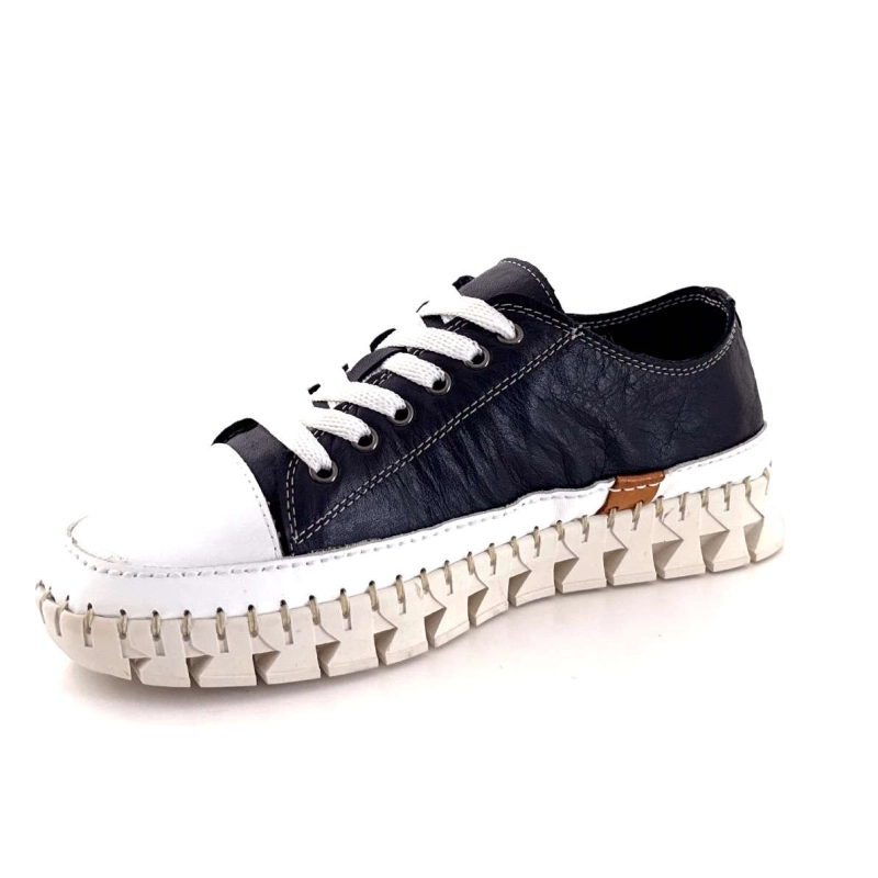 Ivoire Ya180 Cuir Marine YA180 LACETS - DEEP OCEAN / WHIT Printemps Eté 2025