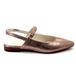 Ivoire Sling Back Ballerinas 716011 Leather Metal Ash
