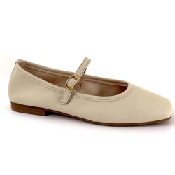 Ivoire Ballerinas 55362 Cremefarbenes Leder