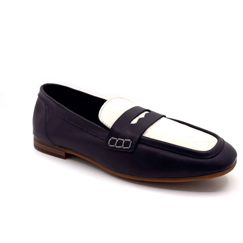 Ivoire Png16 Cuir Marine Blanc PNG 16 - DEEP OCEAN / MARSHMELLO Printemps Eté 2025