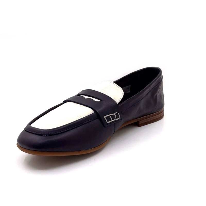 Ivoire Png16 Cuir Marine Blanc PNG 16 - DEEP OCEAN / MARSHMELLO Printemps Eté 2025