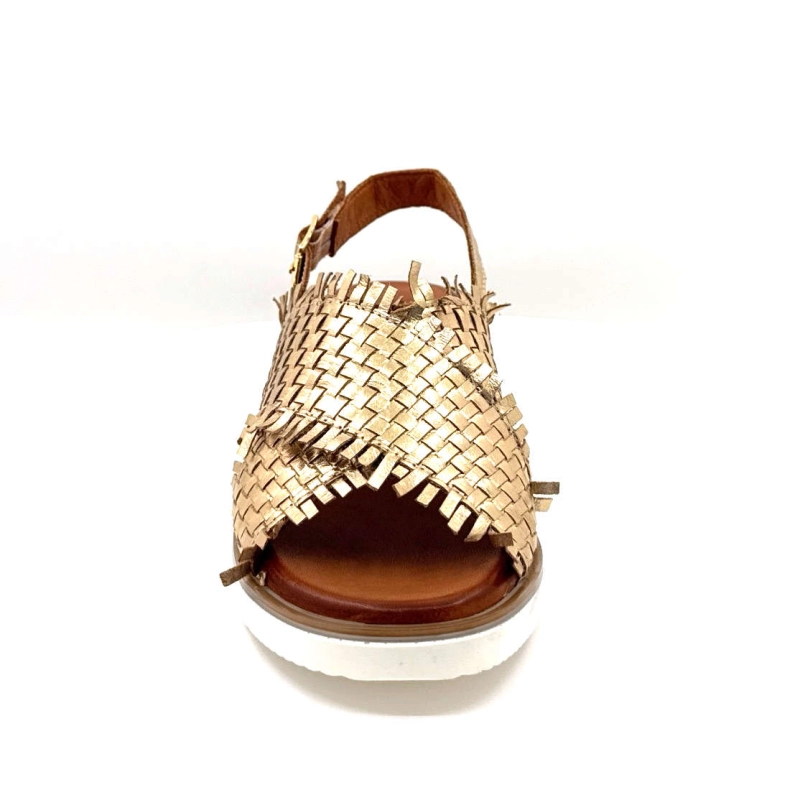 Ivoire 04-83-1060 Cuir Tressé Or 04-83-1060 - TRESSE - METALIC GO Printemps Eté 2025