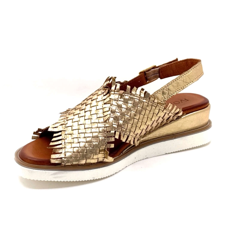 Ivoire 04-83-1060 Cuir Tressé Or 04-83-1060 - TRESSE - METALIC GO Printemps Eté 2025