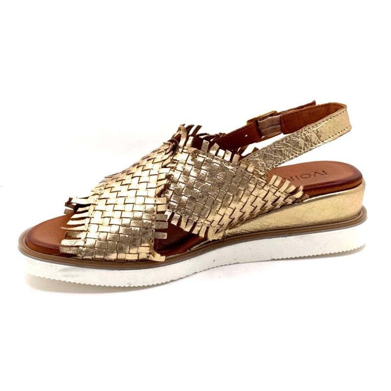 Ivoire 04-83-1060 Cuir Tressé Or 04-83-1060 - TRESSE - METALIC GO Printemps Eté 2025