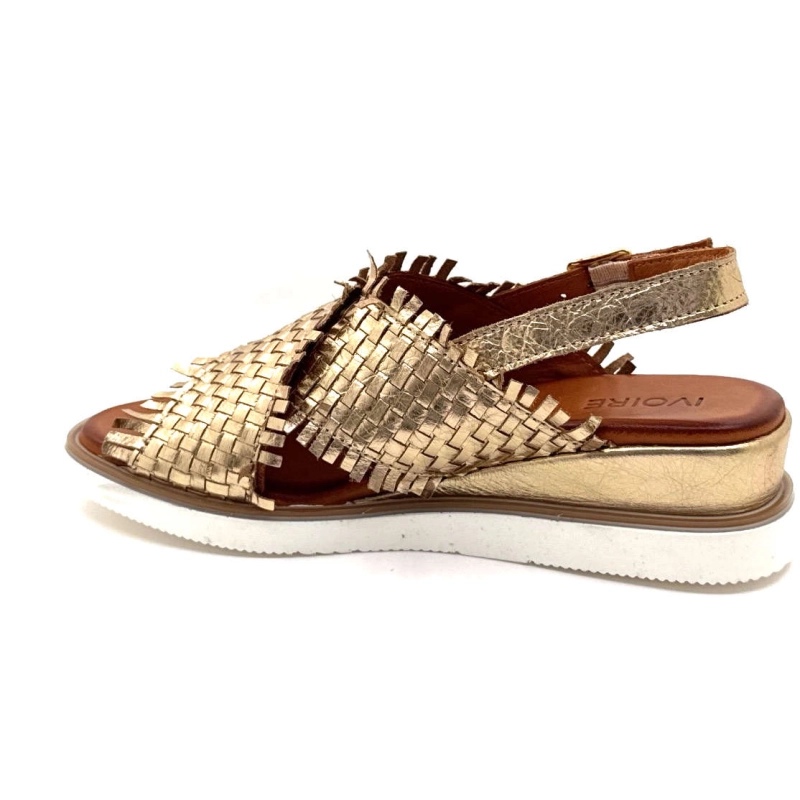 Ivoire 04-83-1060 Cuir Tressé Or 04-83-1060 - TRESSE - METALIC GO Printemps Eté 2025