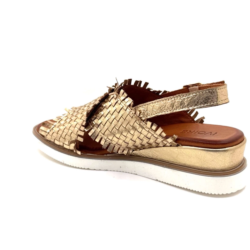 Ivoire 04-83-1060 Cuir Tressé Or 04-83-1060 - TRESSE - METALIC GO Printemps Eté 2025