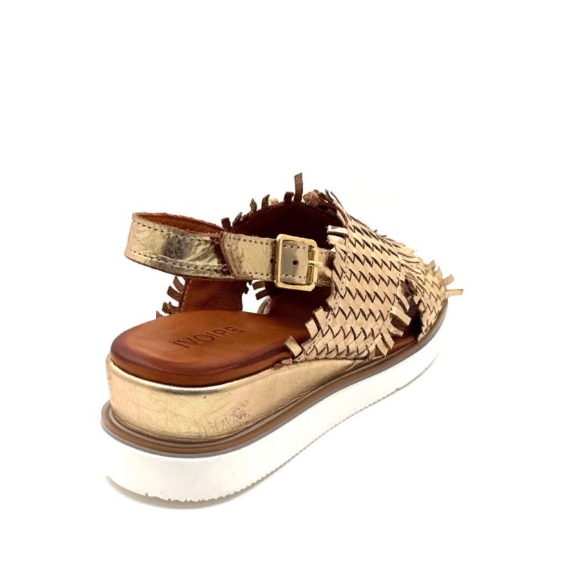 Ivoire 04-83-1060 Cuir Tressé Or 04-83-1060 - TRESSE - METALIC GO Printemps Eté 2025