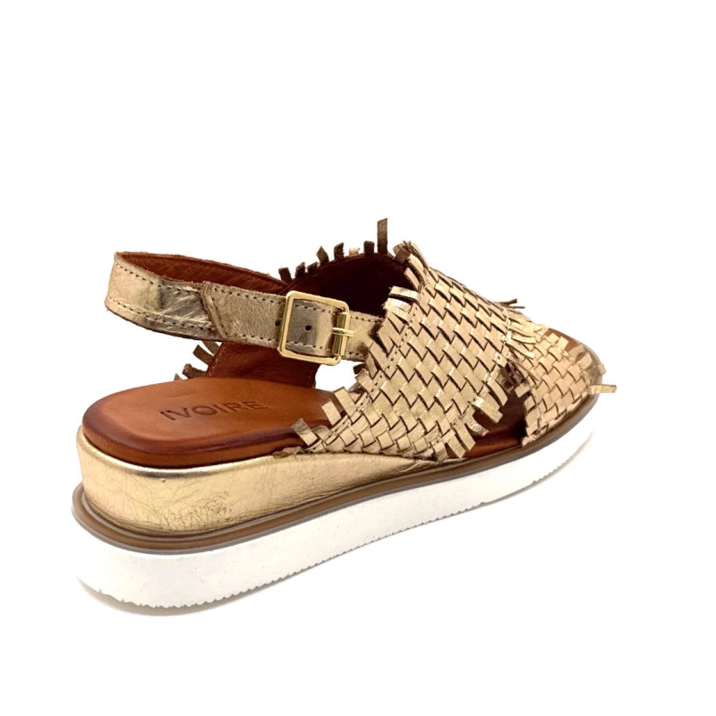 Ivoire 04-83-1060 Cuir Tressé Or 04-83-1060 - TRESSE - METALIC GO Printemps Eté 2025