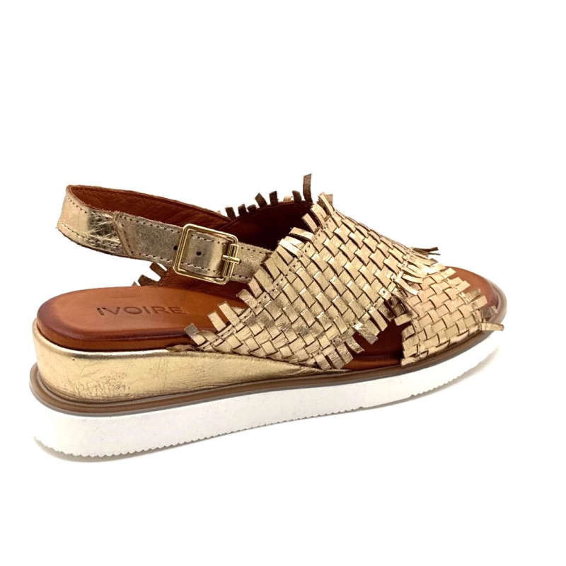 Ivoire 04-83-1060 Cuir Tressé Or 04-83-1060 - TRESSE - METALIC GO Printemps Eté 2025