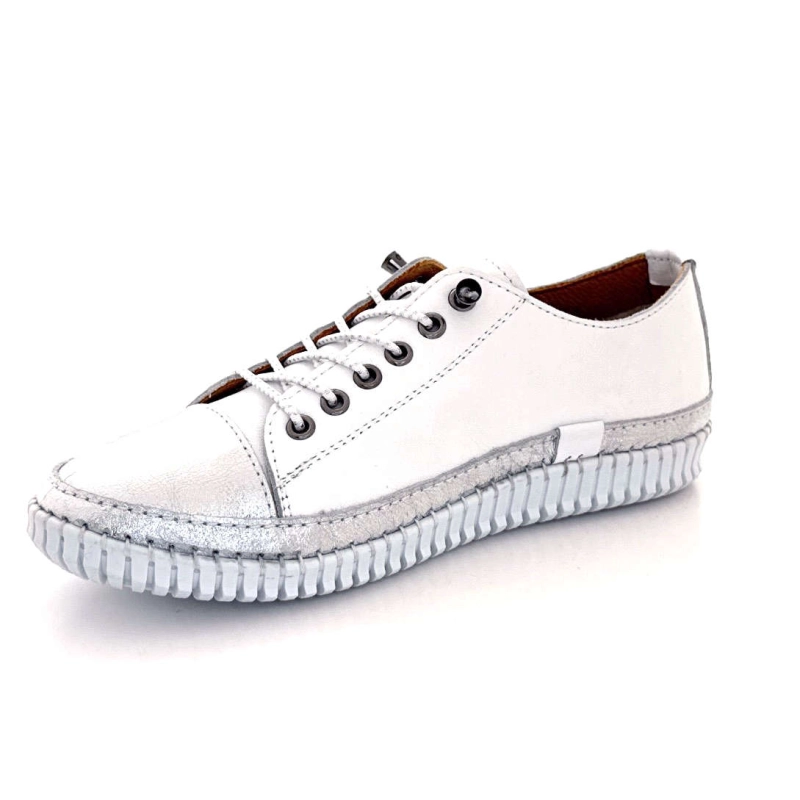 Ivoire 032 162 Cuir Blanc Argenté 032 162 - WHITE / SILVER Printemps Eté 2025