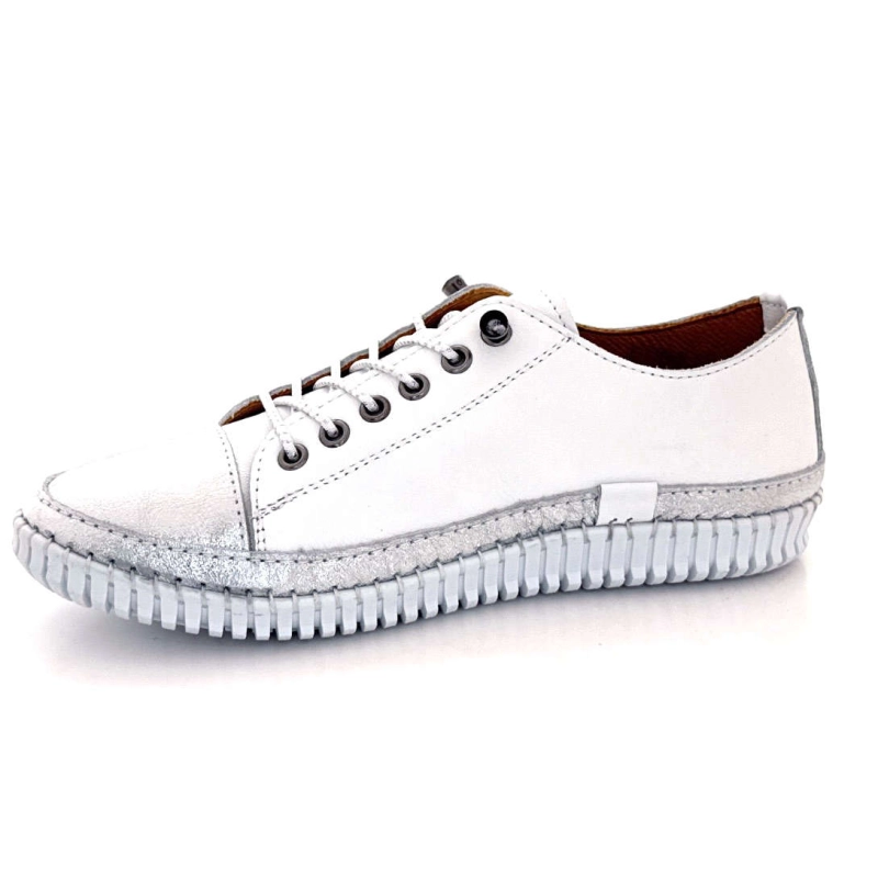 Ivoire 032 162 Cuir Blanc Argenté 032 162 - WHITE / SILVER Printemps Eté 2025