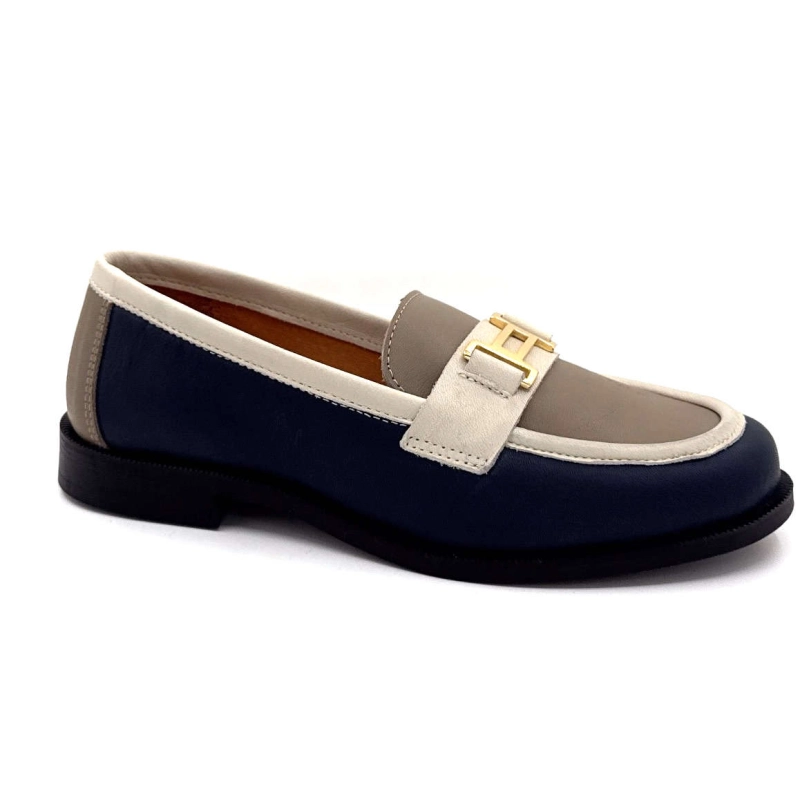 Ivoire 13584 Cuir Marine Crème Taupe 13584 - SAUVAGE - 6654 / 6618 /7 Printemps Eté 2025