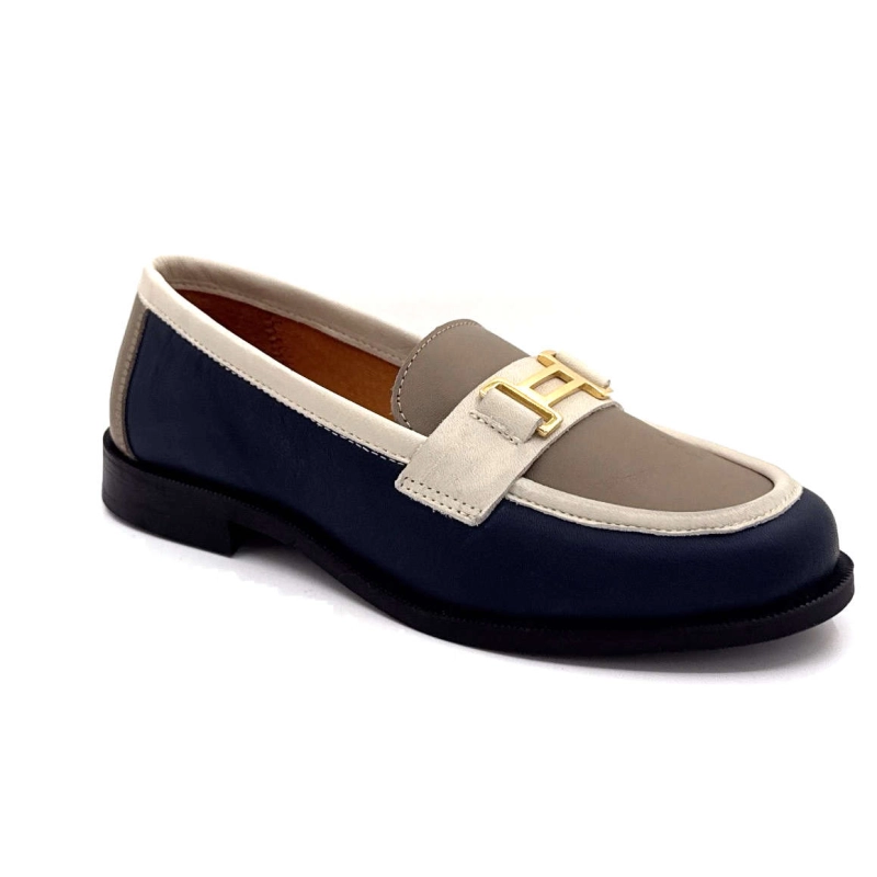 Ivoire 13584 Cuir Marine Crème Taupe 13584 - SAUVAGE - 6654 / 6618 /7 Printemps Eté 2025