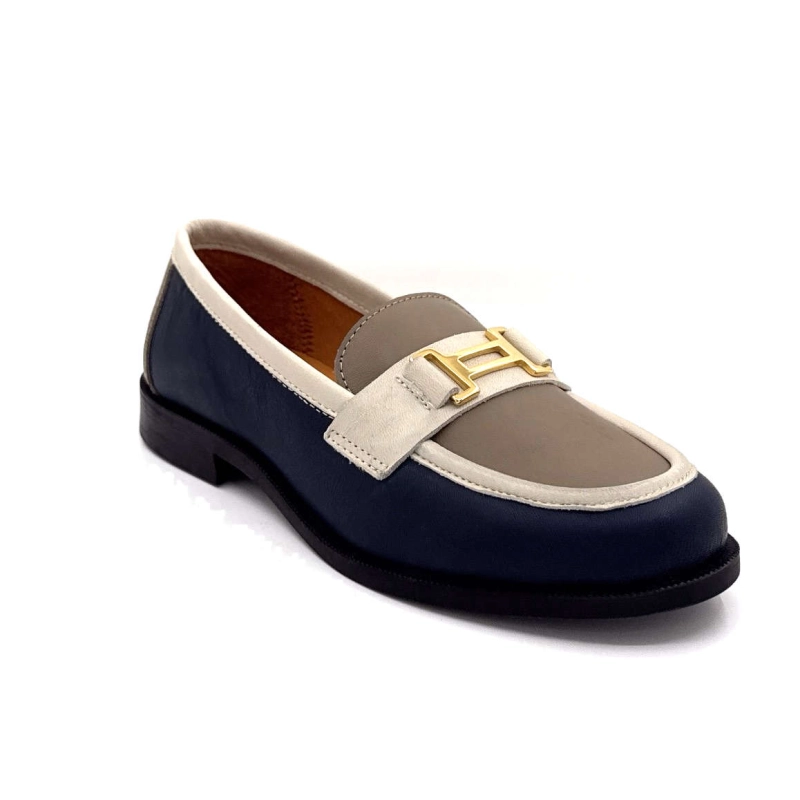 Ivoire 13584 Cuir Marine Crème Taupe 13584 - SAUVAGE - 6654 / 6618 /7 Printemps Eté 2025
