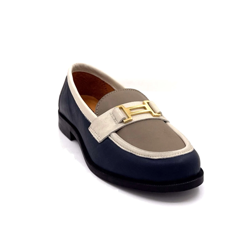 Ivoire 13584 Cuir Marine Crème Taupe 13584 - SAUVAGE - 6654 / 6618 /7 Printemps Eté 2025