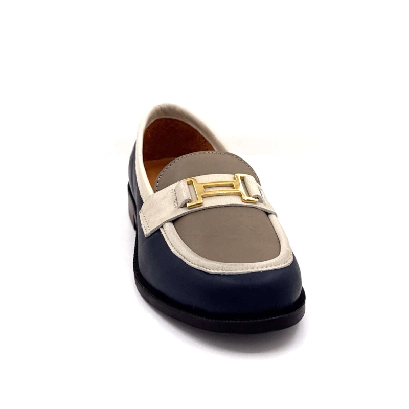 Ivoire 13584 Cuir Marine Crème Taupe 13584 - SAUVAGE - 6654 / 6618 /7 Printemps Eté 2025