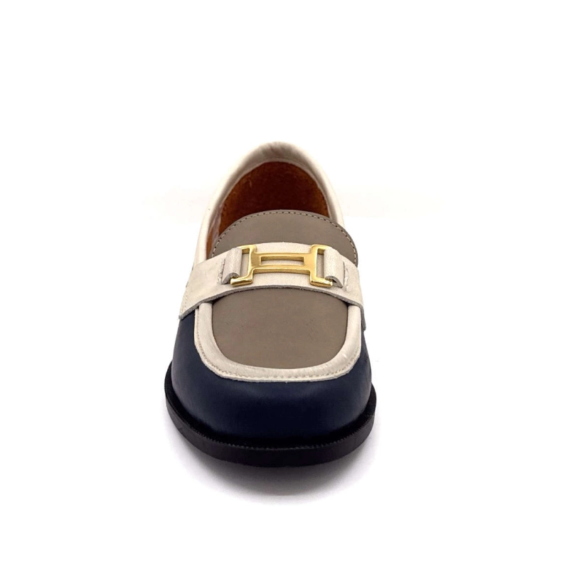 Ivoire 13584 Cuir Marine Crème Taupe 13584 - SAUVAGE - 6654 / 6618 /7 Printemps Eté 2025