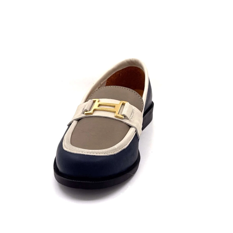 Ivoire 13584 Cuir Marine Crème Taupe 13584 - SAUVAGE - 6654 / 6618 /7 Printemps Eté 2025