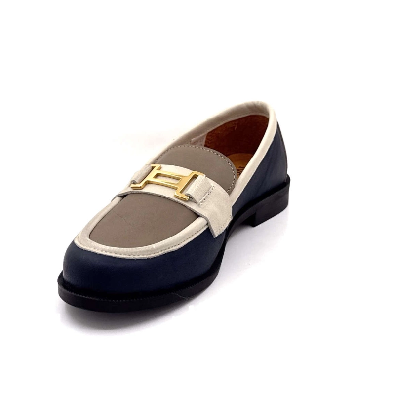 Ivoire 13584 Cuir Marine Crème Taupe 13584 - SAUVAGE - 6654 / 6618 /7 Printemps Eté 2025