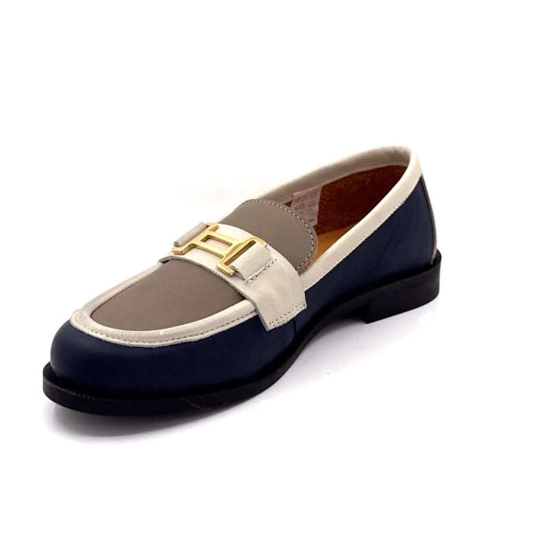 Ivoire 13584 Cuir Marine Crème Taupe 13584 - SAUVAGE - 6654 / 6618 /7 Printemps Eté 2025