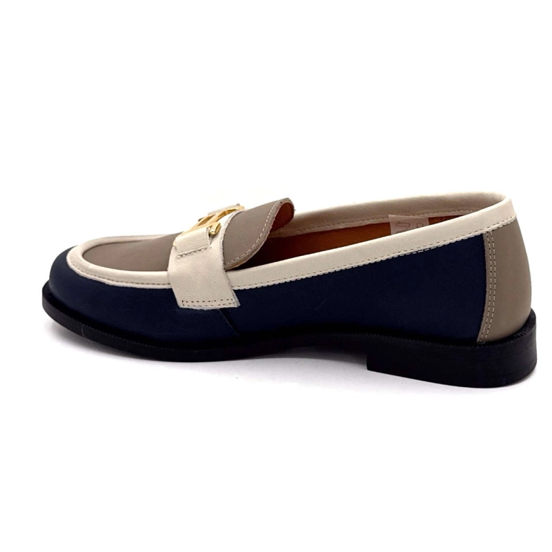 Ivoire 13584 Cuir Marine Crème Taupe 13584 - SAUVAGE - 6654 / 6618 /7 Printemps Eté 2025