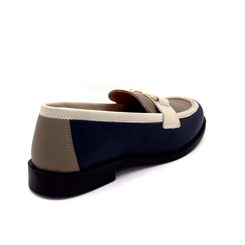 Ivoire 13584 Cuir Marine Crème Taupe 13584 - SAUVAGE - 6654 / 6618 /7 Printemps Eté 2025