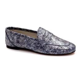 Ivoire 10648 Anilina Cuir Écailles Bleu Argenté 10648 ANILINA - MALIK - 8527 MAR Printemps Eté 2025