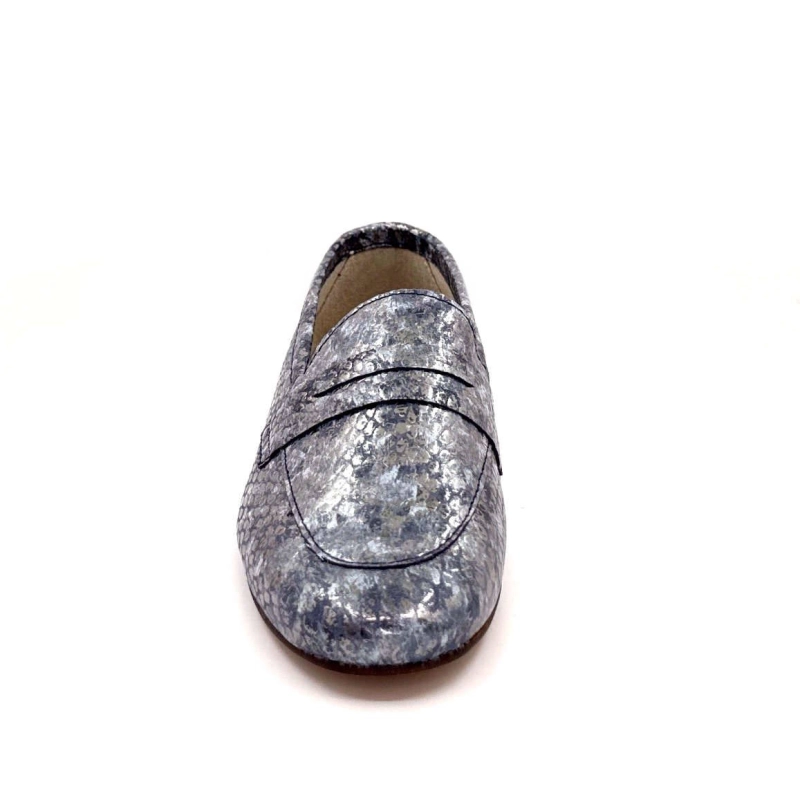 Ivoire 10648 Anilina Cuir Écailles Bleu Argenté 10648 ANILINA - MALIK - 8527 MAR Printemps Eté 2025