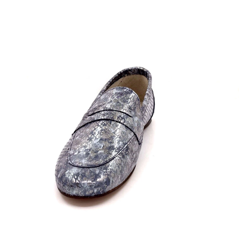 Ivoire 10648 Anilina Cuir Écailles Bleu Argenté 10648 ANILINA - MALIK - 8527 MAR Printemps Eté 2025