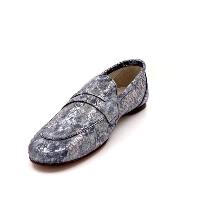 Ivoire 10648 Anilina Cuir Écailles Bleu Argenté 10648 ANILINA - MALIK - 8527 MAR Printemps Eté 2025