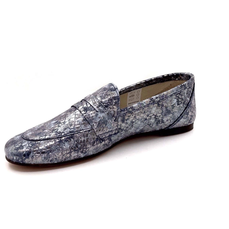 Ivoire 10648 Anilina Cuir Écailles Bleu Argenté 10648 ANILINA - MALIK - 8527 MAR Printemps Eté 2025