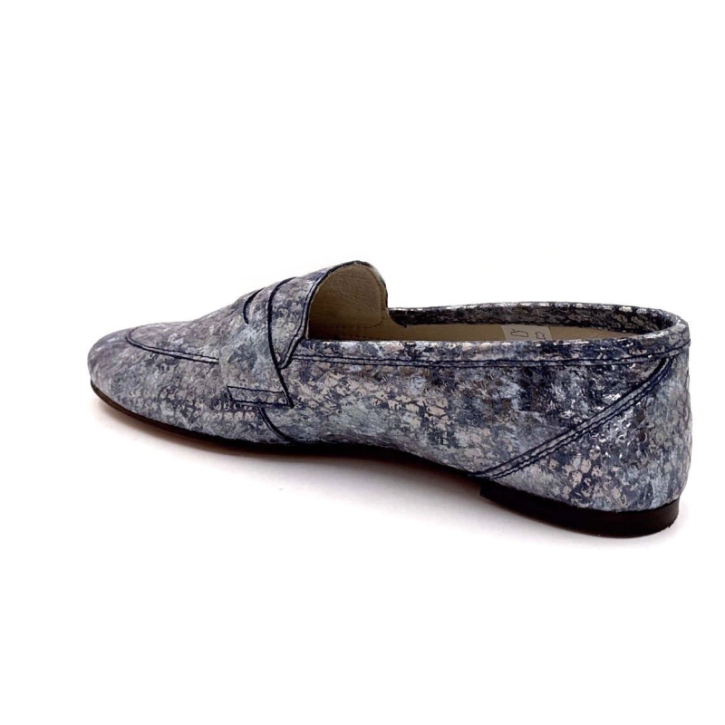 Ivoire 10648 Anilina Cuir Écailles Bleu Argenté 10648 ANILINA - MALIK - 8527 MAR Printemps Eté 2025