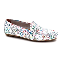Ivoire 10322 Letras Cuir Vernis Blanc Texte Multicolore 10322 LETRAS - ANILINA CITY LIGH Printemps Eté 2025