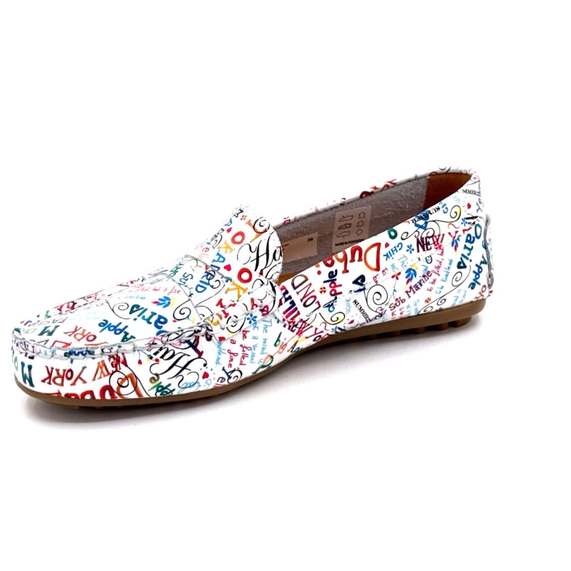 Ivoire 10322 Letras Cuir Vernis Blanc Texte Multicolore 10322 LETRAS - ANILINA CITY LIGH Printemps Eté 2025
