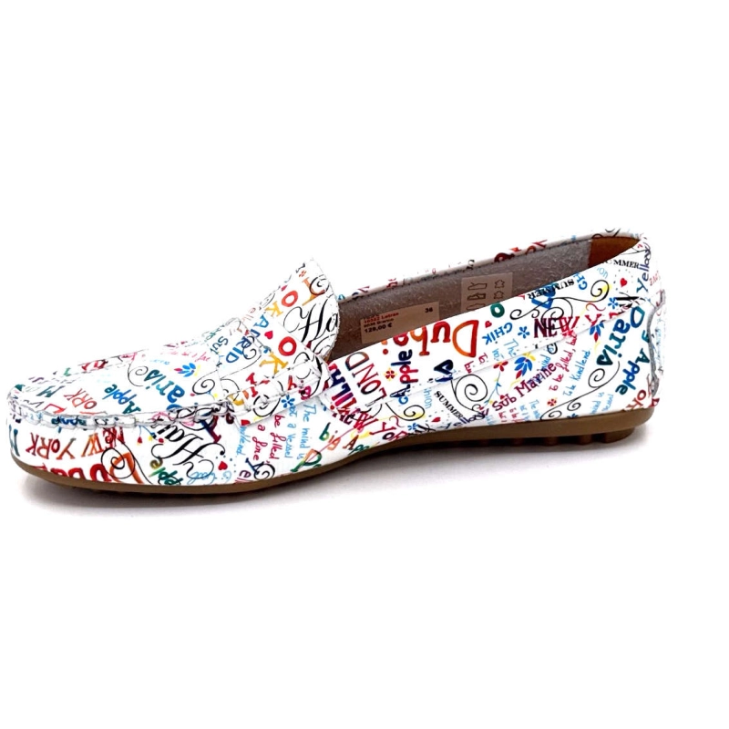 Ivoire 10322 Letras Cuir Vernis Blanc Texte Multicolore 10322 LETRAS - ANILINA CITY LIGH Printemps Eté 2025