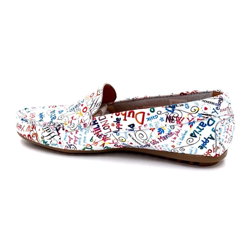 Ivoire 10322 Letras Cuir Vernis Blanc Texte Multicolore 10322 LETRAS - ANILINA CITY LIGH Printemps Eté 2025