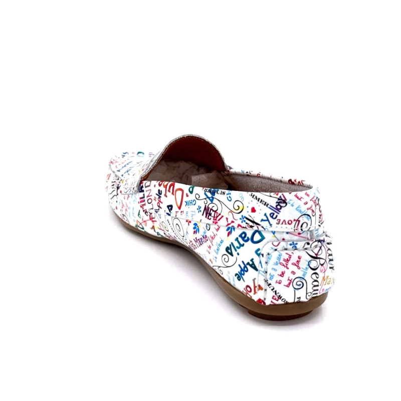Ivoire 10322 Letras Cuir Vernis Blanc Texte Multicolore 10322 LETRAS - ANILINA CITY LIGH Printemps Eté 2025