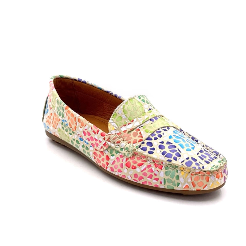 Ivoire 10322 Anilina Cuir Beige Multicolore 10322- ANILINA MASAI - 7787 BEIG Printemps Eté 2025