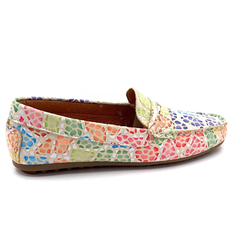 Ivoire 10322 Anilina Cuir Beige Multicolore 10322- ANILINA MASAI - 7787 BEIG Printemps Eté 2025